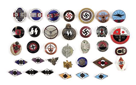 Lot Detail Lot Of 30 Third Reich Miscellaneous Pins