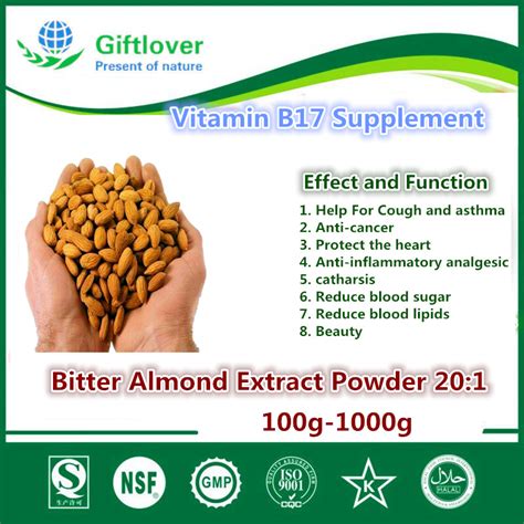 Vitamin B17 Supplement Anti Cancer 100g 1000g Bitter Almond Extract Powder 20 1 Bitter Apricot