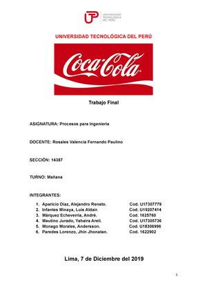 Ac S Semana Trabajo Final Procesos Para Ingenieria