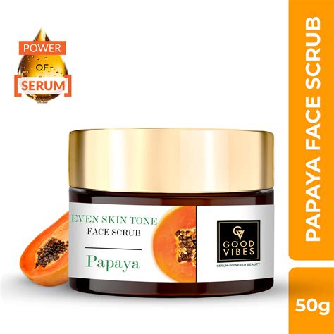 Buy Good Vibes Rejuvenating Face Scrub Papaya G Online Purplle