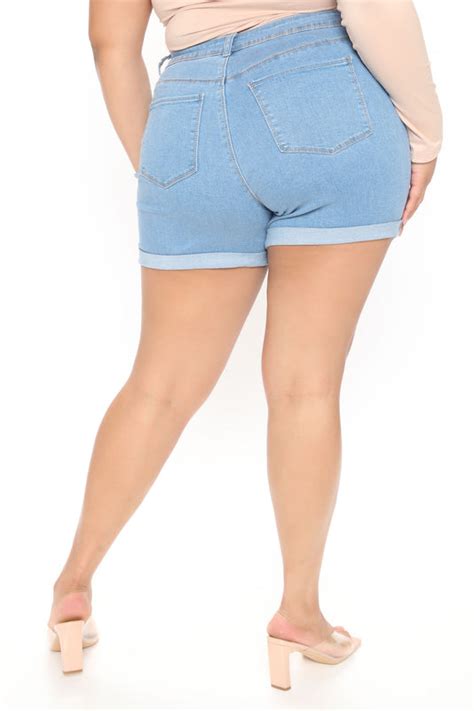 No Muffin Top Denim Shorts Light Wash Fashion Nova