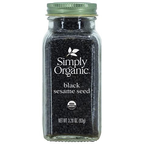 Simply Organic Black Whole Sesame Seed 3 28 Ounce Jar