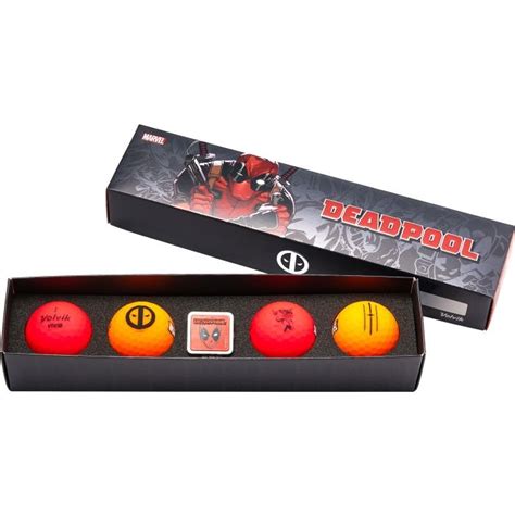 Volvik Vivid Marvel 30 Golf Ball T Set Deadpool Carls Golfland