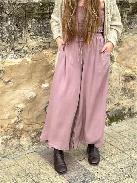 PANT TIA WIDE LEG ELDERBERRY Naked Gypsy