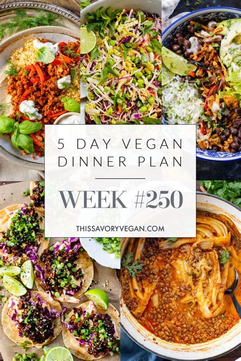 Weekly Vegan Dinner Plan 250 This Savory Vegan