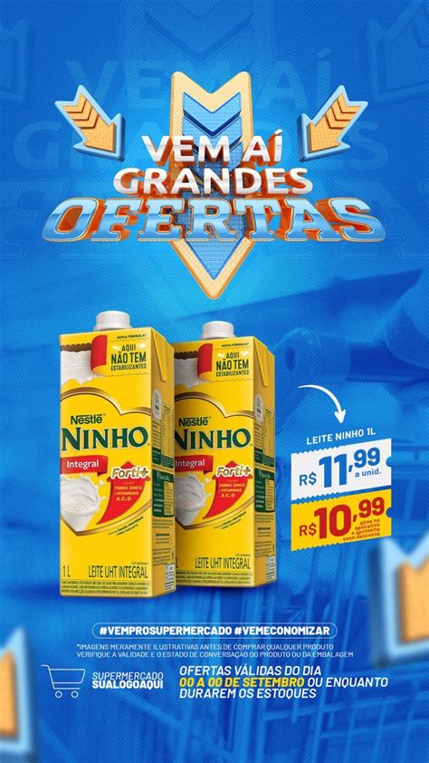 Baixar Post Supermercado Vem Aí Grandes Ofertas Produtos Social Media