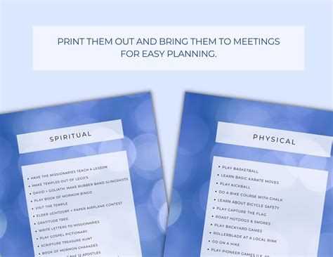 Lds Activity Day Ideas For Boys Digital Download Etsy