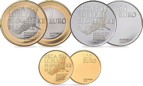 Moneda de 3 euros bimetálica 2019 de Eslovenia Numismatica Visual