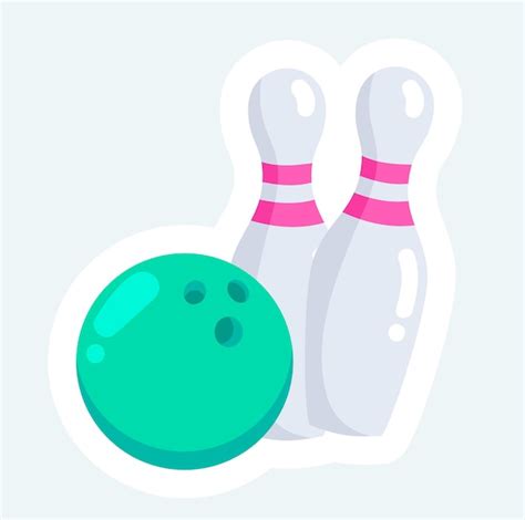 Bola De Bolos Y Bolos Juego Deportivo Y Competencia Vector Premium