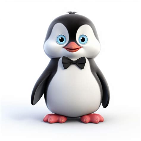 Premium Photo A Penguin With A Bow Tie And A Bow Tie