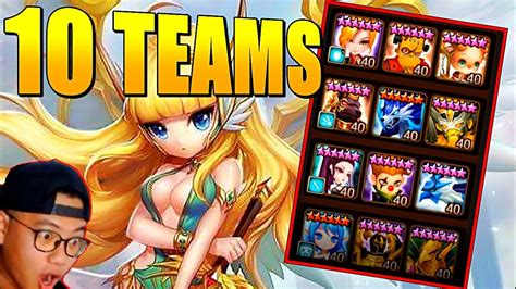 My Top 10 F2p Budget Guild War Teams In Summoners War Youtube