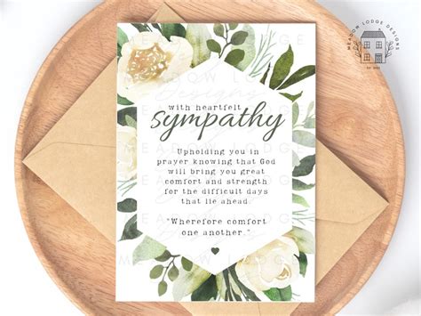 PRINTABLE Christian Sympathy Card Instant Download With - Etsy