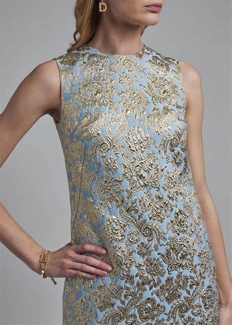 Dolce Gabbana Jacquard Shift Cocktail Dress Bergdorf Goodman