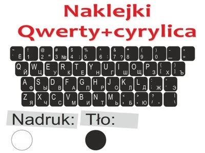 Naklejki Na Klawiatur Qwerty Cyrylica Oficjalne