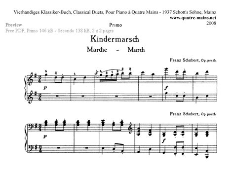 Piano Four Hands Sheet Music Free Classical Piano Music