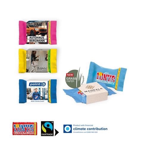 Personalised Flow Wrap Mini Tony's Chocolonely With Sleeve | Eco