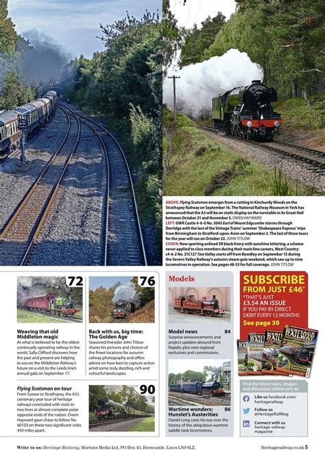 Heritage Railway Magazine Issue 311 Back Issue