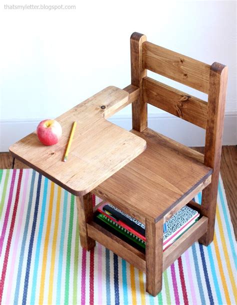 Schoolhouse Chair With Writing Pad Desk Ana White