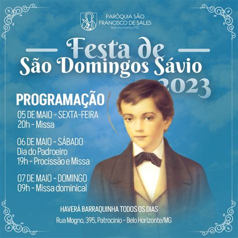 Blog Festividades De S O Domingos S Vio Na Par Quia Salesiana De Belo