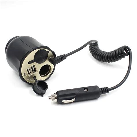 12v Dual Usb Car Cigarette Lighter Socket Outlet Charger Power Adapter