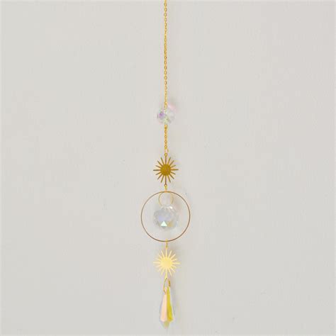 Sunburst Crystal Suncatcher Gold Ascend Crystals Salem