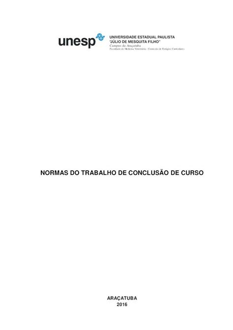 Pdf Normas Do Trabalho De Conclus O De Pdf File Normas Para A