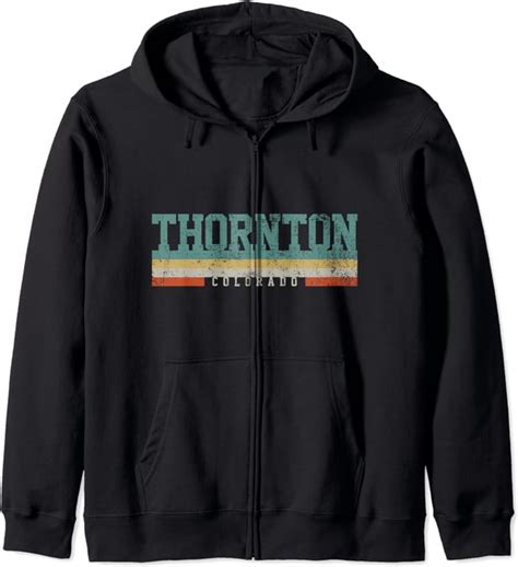 Amazon.com: Thornton Colorado Retro Vintage Gift Zip Hoodie : Clothing ...