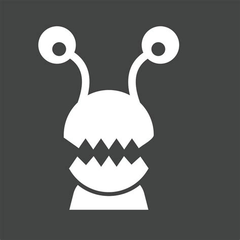 Monster Glyph Inverted Icon 14379935 Vector Art At Vecteezy