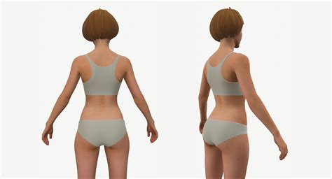 Character Base Female Body 3d Model 29 3ds Fbx Max Obj Ma Free3d