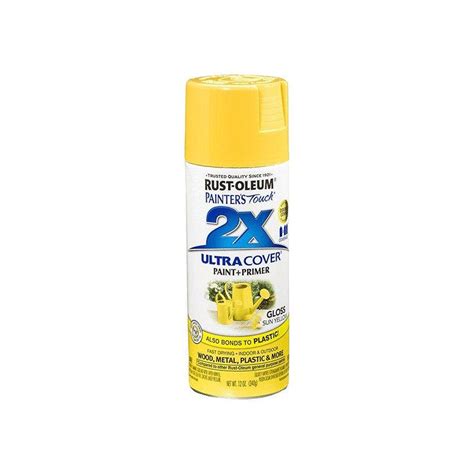 ספריי צבע Rust Oleum X2 Gloss Sun Yellow מחסן עצים בית מעץ