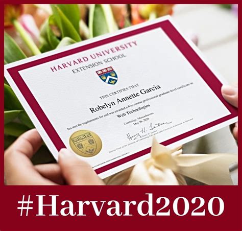 Harvard Graduation Certificate