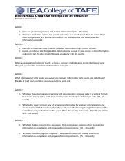 Formative Assessment Docx Bsbinm Organise Workplace Information