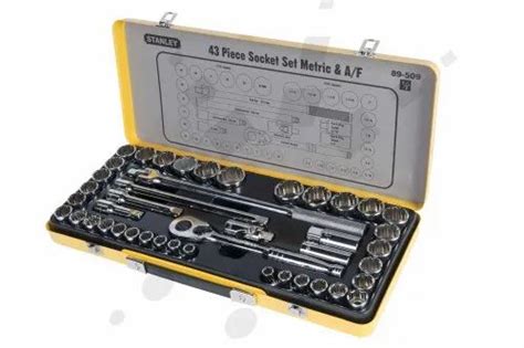 Stainless Steel Hexagonal Stanley Pcs Sq Dr Pt Socket Set