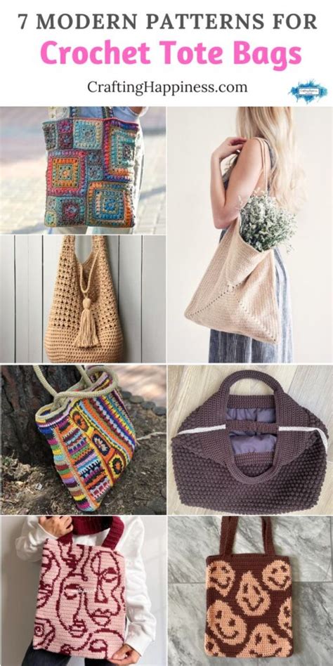 7 Modern Crochet Tote Bag Patterns Ideas Crafting Happiness