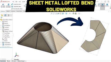 D Sheet Metal Cone Metal Fabrication Solidworks Youtube