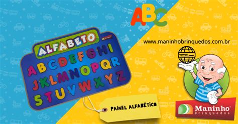 Painel alfabético Educativos e Pedagógicos Maninho Brinquedos