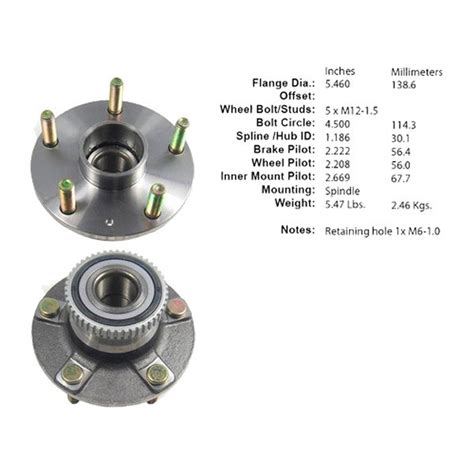 Centric E C Tek Rear Driver Side Standard Non Driven Wheel