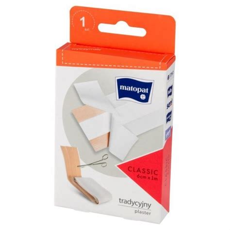 Plaster tkaninowy Classic z opatrunkiem do cięcia 6 cm x 1 m Matopat