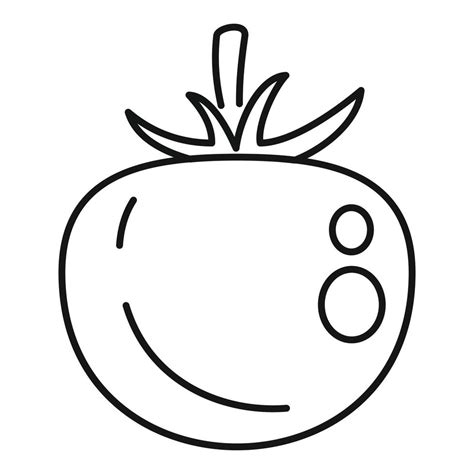 Fresh Tomato Icon Outline Style Vector Art At Vecteezy