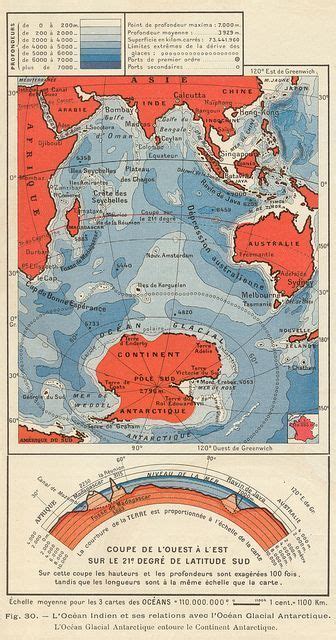 Vintage Antarctica Map