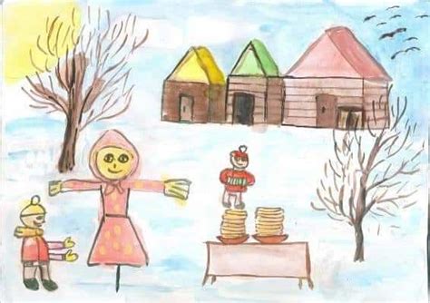 Малюнки до школи на тему Масляниці для змальовки