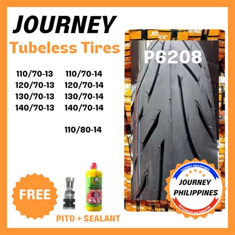 Journey Tubeless Tires P6208 Grip 110 70 13 120 70 13 130 70 13 140 70