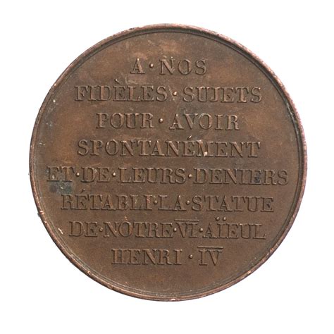 Louis Xviii M Daille Du R Tablissement De La Statue Questre D Henri Iv