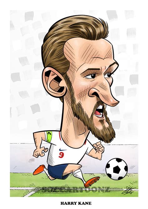 Football Art Gift Harry Kane England Caricature | Etsy