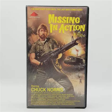 Missing In Action Vhs Chuck Norris Video Cassette Tape Rare