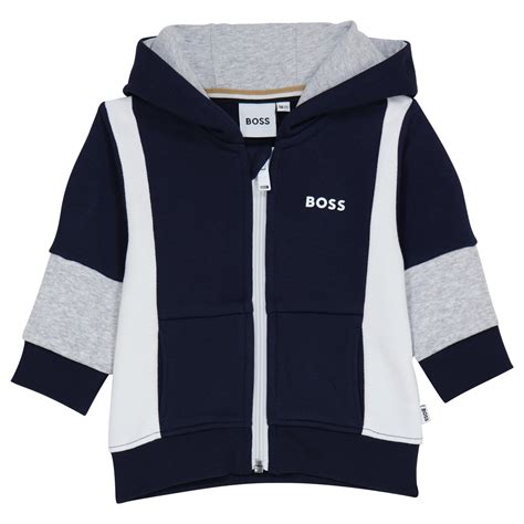 Boss Boss Logo Zip Hoodie Infants Kids Zip Hoodies Flannels