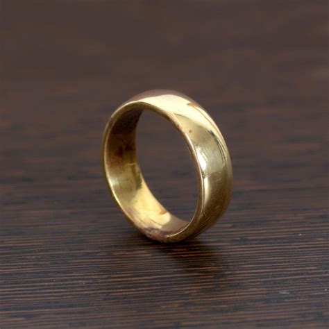 Cigar Band Plain Brass Ring Brass Band Ring Vintage Band Wide Band Ring Stacking Ring Men