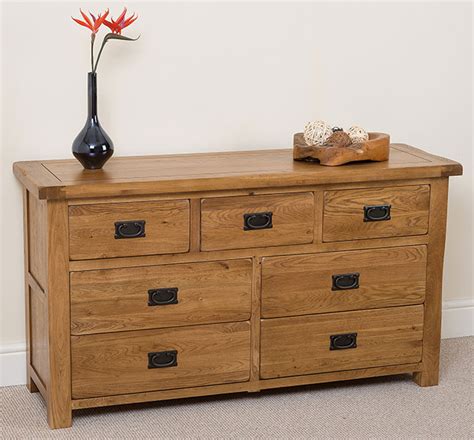 COTSWOLD RUSTIC SOLID OAK 7 DRAWER CHEST FURNITURE BEDROOM NEW EBay