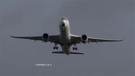 Boeing 787 Vs Airbus A350 Incredible Wing Flex Head On View Takeoff