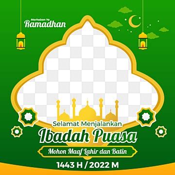 Template Twibbon Marhaban Ya Ramadhan With Luxury Islamic Decoration